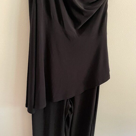 Lauren Ralph Lauren Women 10 Jersey Asymmetrical Layered One Shoulder Jumpsuit - Picture 5 of 13